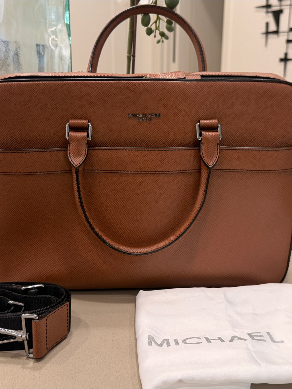 Michael Kors Men’s Briefcase With Zipper